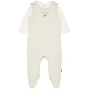 STEIFF Baby Set 2tlg Strampler und Langarmshirt  hellgrau   74 baby