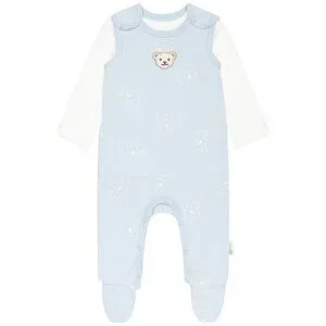 STEIFF Baby Set 2tlg Strampler und Langarmshirt  hellblau   74