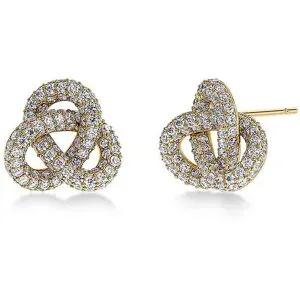 EDBLAD Ohrstecker INFINITY KNOT SPARKLE STUDS Large Gold gold damen