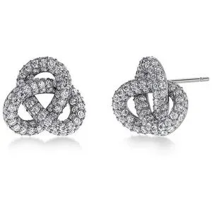 EDBLAD Ohrstecker INFINITY KNOT SPARKLE STUDS Large Steel silber Damen
