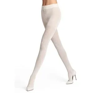 FALKE Strickstrumpfhose ESTATE offwhite creme   36-38 Damen