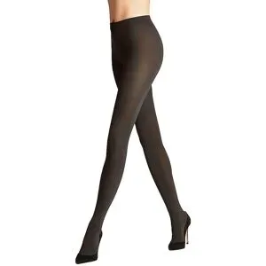 FALKE Strickstrumpfhose COTTON TOUCH dark brown braun   S/M Damen
