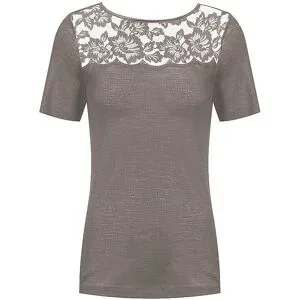 MEY T-Shirt WOOL LOVE deep taupe hellbraun   XXL/XXXL Damen