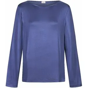 MEY Pyjamashirt PURE SHINE astral night blau   XL Damen