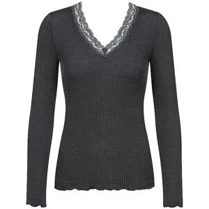 MEY Langarmshirt WOOL EXPRESSIVE thunder grey grau   L Damen