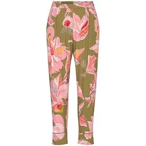 MEY Pyjamahose 7/8 FLOWER WHIRL golden fern olive   S damen
