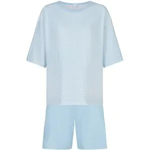 MEY Pyjama SIMPLE STRIPES alice blue hellblau   42 Damen