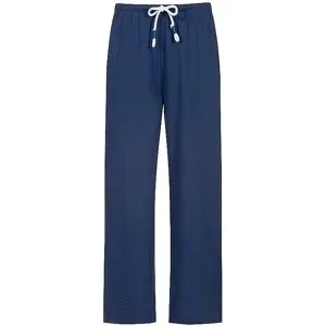 MEY Pyjamahose 7/8 SOLID LOVE blue zodiac dunkelblau   XXL Damen