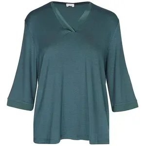 MEY Pyjamashirt PURE CHIC mystic jade dunkelgrün   XS damen