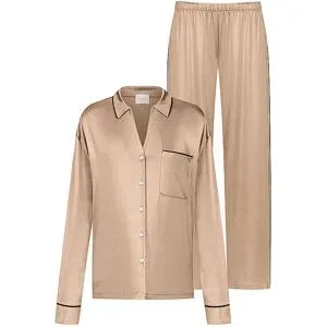 MEY Pyjama PURE SHINE golden hazel beige   XS Damen