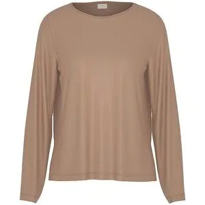 MEY Pyjama Langarmshirt PURE SHINE beige   M Damen