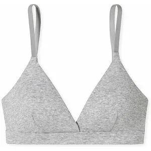 SCHIESSER BH mit herausnehmbaren Pads RIB grau mel hellgrau   75C Damen