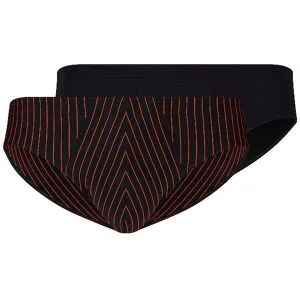 SKINY Brasil-Slip 2er Pkg. MICRO MULTIPACK blackflamestripes selection dunkelrot   XXL