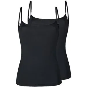 SKINY Top - Unterhemd 2er Pkg. ADVANTAGE COTTON STRETCH black schwarz   42 Damen