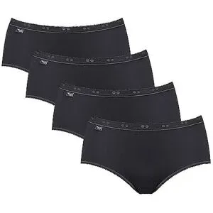 SLOGGI Midi-Slip BASIC 4-er schwarz schwarz   48 Damen
