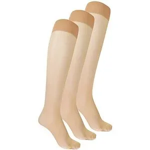 WOLFORD Kniestrümpfe 3er Pkg. gobi  beige   M Damen