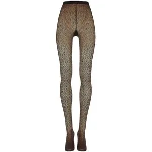 WOLFORD Modestrumpfhose WAVE 25 roasted tea / black grau   S Damen