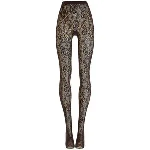 WOLFORD Modestrumpfhose INFINITE ROSE NET dark wood braun   L Damen