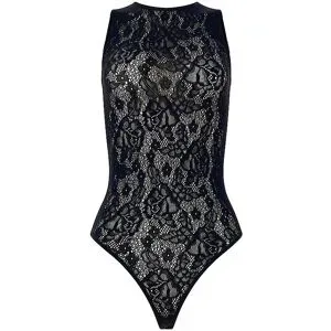WOLFORD Body INFINITE ROSE NET black schwarz   L damen