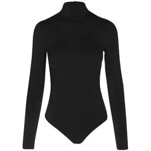 WOLFORD Body  SEAMLESS WOOL black schwarz   L Damen