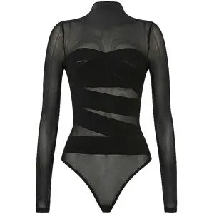 WOLFORD Body INFINITE WRAP black / black schwarz   M Damen