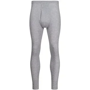HUBER Lange Unterhose mit Eingriff COMFORT grey melange hellgrau   XXL Herren