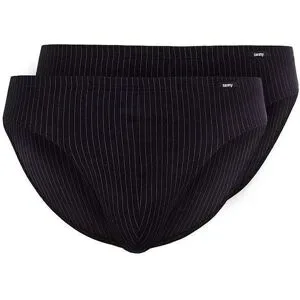 SKINY Brasil Slip 2er Pkg COTTON ADVANTAGE shadow stripe schwarz   L herren