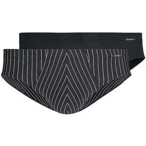 SKINY Brasil-Slip 2er Pkg. MICRO MULTIPACK blackstripe selection schwarz   L