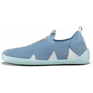 AFFENZAHN Kinder Barfußschuhe - Hausschuhe KNIT HAPPY Flinky Hai hellblau   21