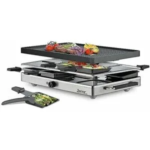 SPRING Raclette8 CLASSIC Alu-Grillplatte schwarz