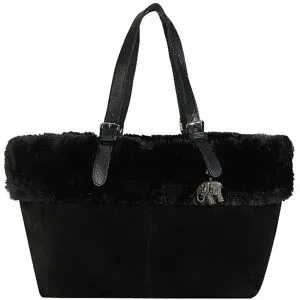 ANOKHI Ledertasche - Shopper  schwarz Damen