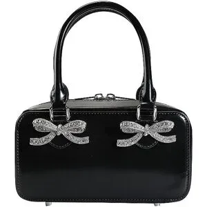 SELF-PORTRAIT Ledertasche - Mini Bag schwarz Damen