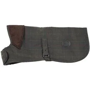 BARBOUR Hunde Mantel TARTAN WAX olive   M Herren