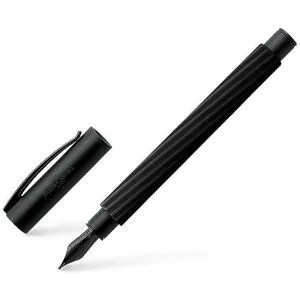 FABER-CASTELL Füllhalter Ambition Italic Breit Obsidian Black schwarz