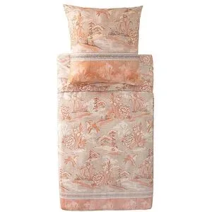 BASSETTI Satin Bettwäsche  70x90cm / 140x200cm ACQUAFORTE Terrakotta orange
