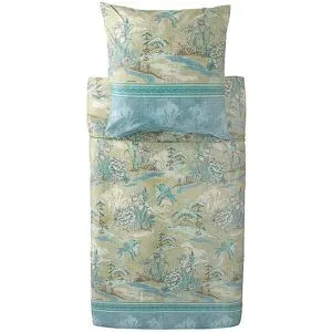 BASSETTI Satin Bettwäsche 70x90cm / 140x200cm ACQUAFORTE  Gruen mint