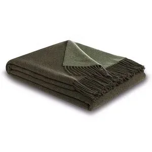 BIEDERLACK Plaid CASHMERE 130x170cm Forest Salvia dunkelgrün