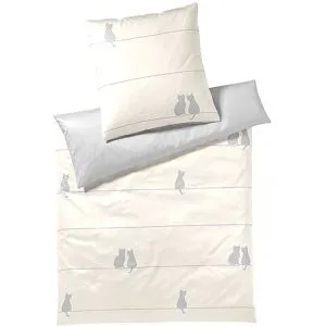 ELEGANTE Satin Bettwäsche  YOU & ME 70x90/140x200cm Natur beige baby