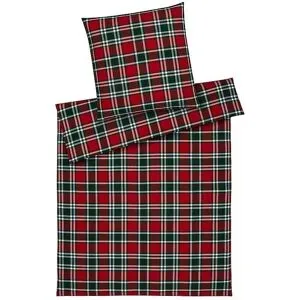 ELEGANTE Flanell Bettwäsche MANCHESTER 70x90cm/140x200cm Rot rot