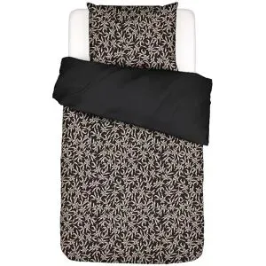 Essenza Satin Bettwäsche JULIETTE 70x90cm/140x200cm Almost Black schwarz