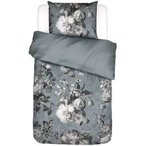 Essenza Satin Bettwäsche 70x90cm / 140x200cm FLOOR Global Grey hellgrau baby