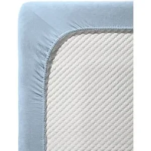 FLEURESSE Satin Spannleintuch Royal Uni 90x200cm Hellblau hellblau baby