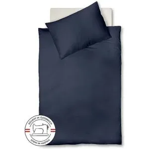 FLEURESSE Satin Bettwäsche Royal Uni 140x220cm Nachtblau dunkelblau