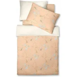 FLEURESSE Satin Bettwäsche BED ART 70x90cm/140x200cm Peach orange