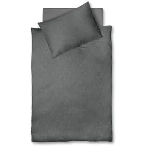 FLEURESSE Satin Bettwäsche 70x90cm/140x200cm MODERN LIFE B Stone grau