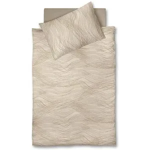 FLEURESSE Satin Bettwäsche  MODERN LIFE 70x90cm / 140x220cm Sandstone creme