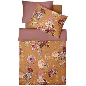 FLEURESSE Satin Bettwäsche 70x90cm/140x200cm BED ART Cinamon Spice orange