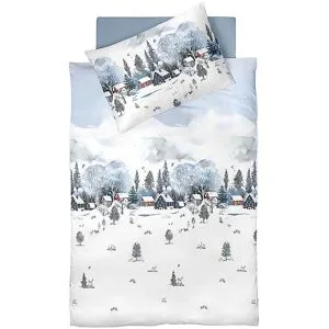 FLEURESSE Flanell Bettwäsche 70x90cm/140x200cm ASPEN Blue bunt