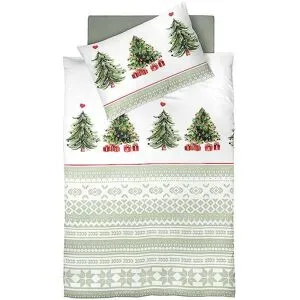 FLEURESSE Flanell Bettwäsche 70x90cm/140x200cm ASPEN Pine bunt