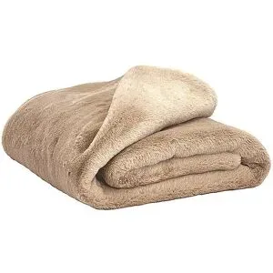 HAOMY Tagesdecke - Plaid 150x200cm CHAMONIX Lin beige